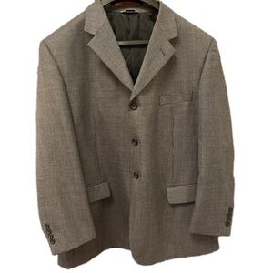 Pronto Uomo 46S wool/poly blend 3 button blazer with no back vents